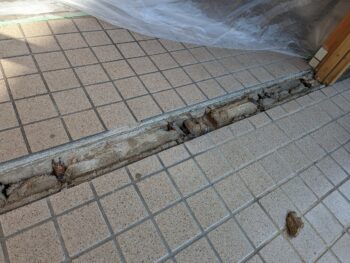 敷居を撤去しました。